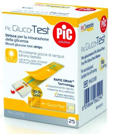 PIC STRISCE GLUCOTEST 25PZ