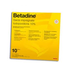 BETADINE*10GARZE IMPREGN 10x10